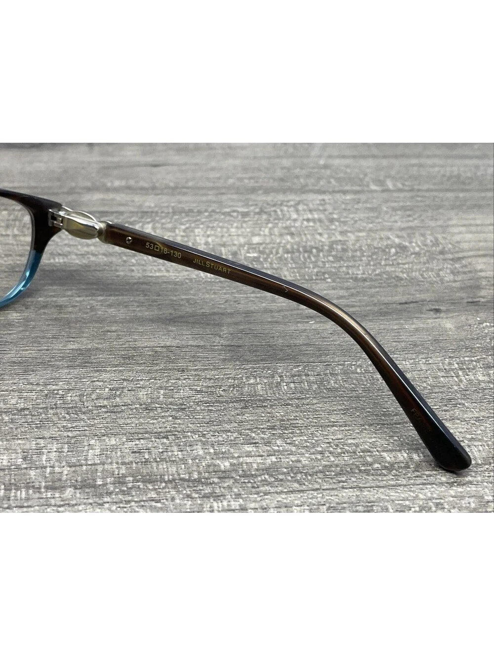 Jill Stuart Eyeglasses Frame JS 317-2 Mocha Swirl/Blue Full Rim 53-16-130 FRAMES